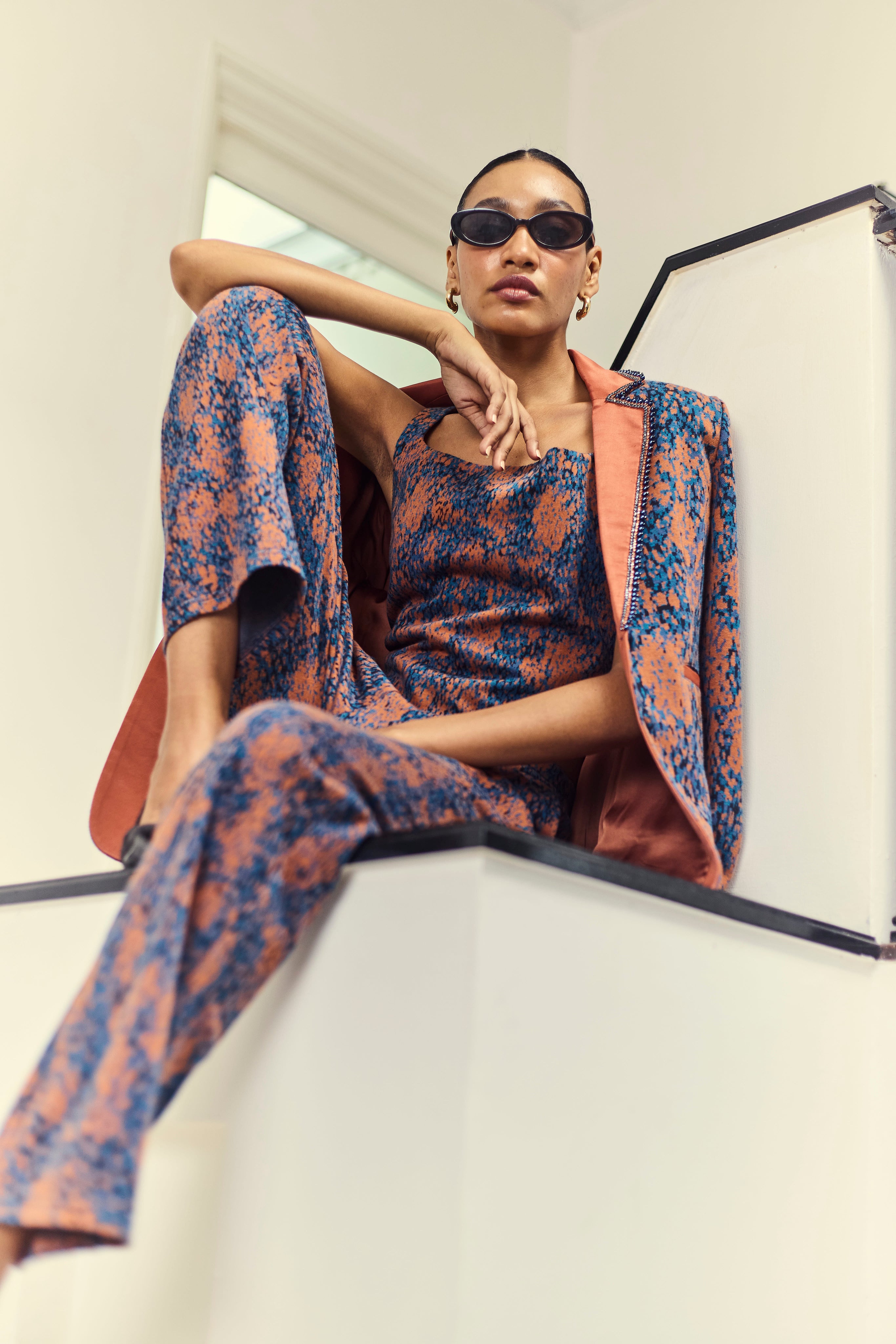 Zoila Rust Blazer